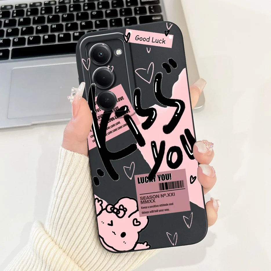 Capa para Xiaomi Redmi 15 4G e 5G | Panda e Coelho | Silicone Flexível Antichoque | Proteção Premium para Celular