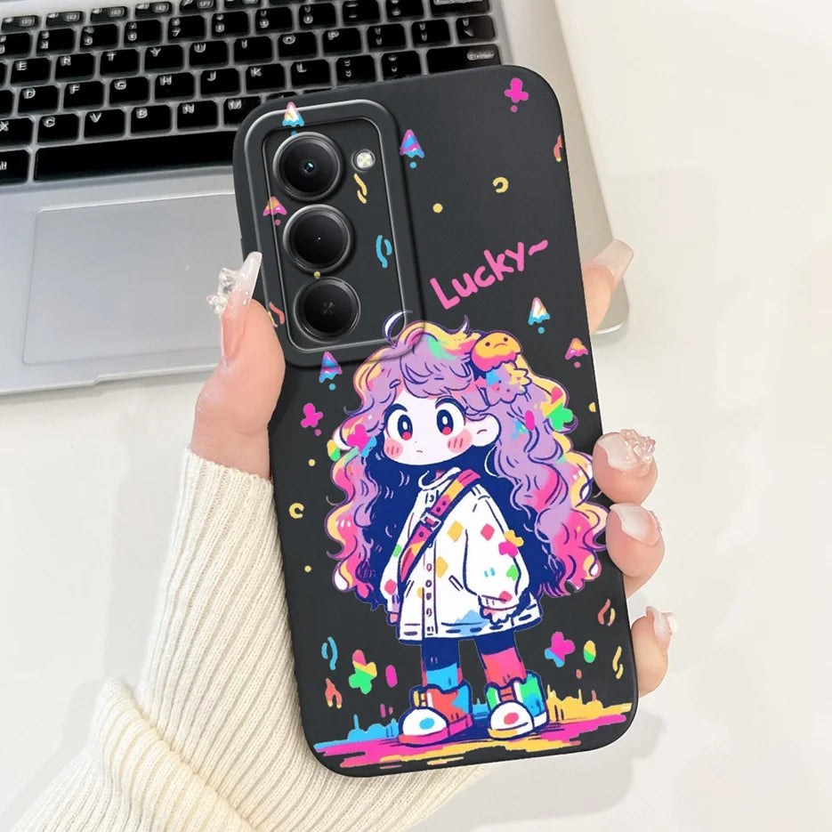 Capa para Xiaomi Redmi 15 4G e 5G | Panda e Coelho | Silicone Flexível Antichoque | Proteção Premium para Celular