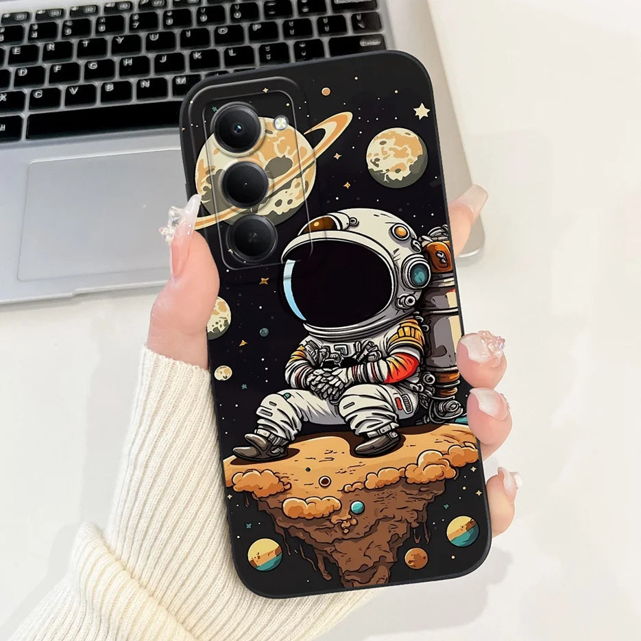 Capa para Xiaomi Redmi 15 4G e 5G | Panda e Coelho | Silicone Flexível Antichoque | Proteção Premium para Celular