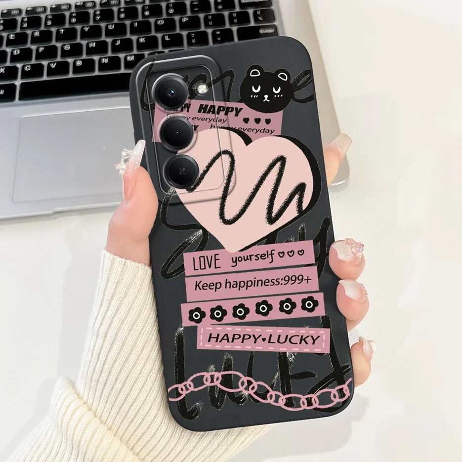 Capa para Xiaomi Redmi 15 4G e 5G | Panda e Coelho | Silicone Flexível Antichoque | Proteção Premium para Celular