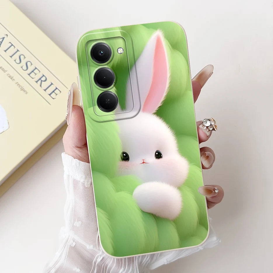 Capa para Xiaomi Redmi 15 4G e 5G | Panda e Coelho | Silicone Flexível Antichoque | Proteção Premium para Celular