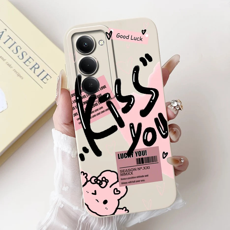 Capa para Xiaomi Redmi 15 4G e 5G | Panda e Coelho | Silicone Flexível Antichoque | Proteção Premium para Celular
