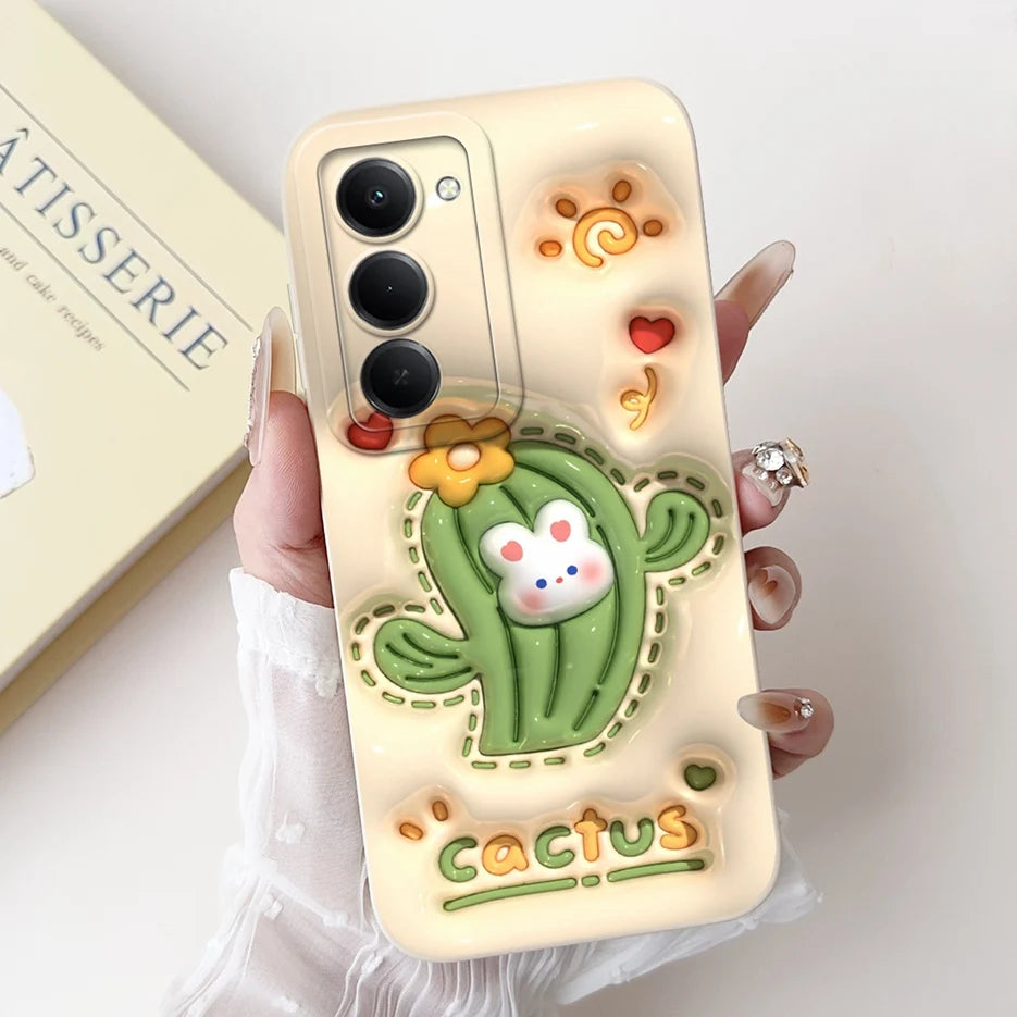 Capa para Xiaomi Redmi 15 4G e 5G | Panda e Coelho | Silicone Flexível Antichoque | Proteção Premium para Celular