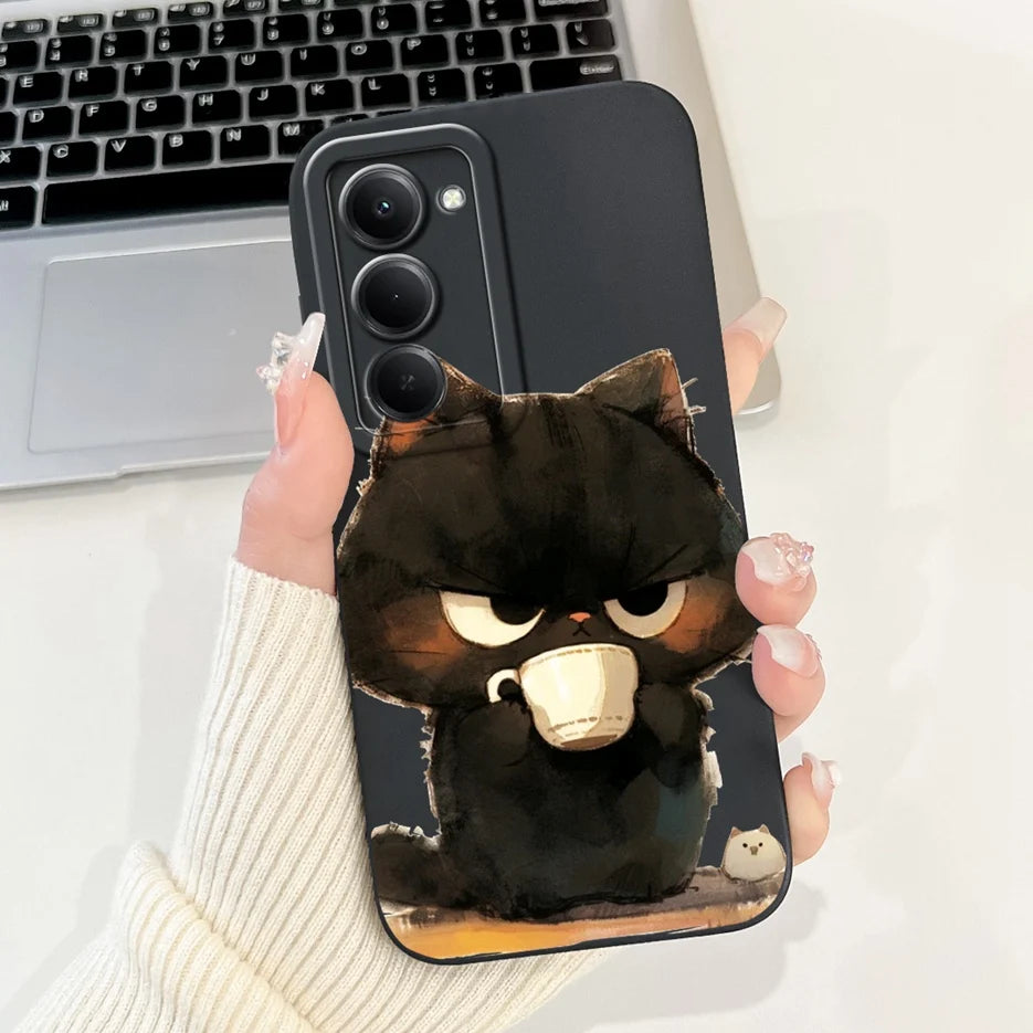 Capa para Xiaomi Redmi 15 4G e 5G | Panda e Coelho | Silicone Flexível Antichoque | Proteção Premium para Celular