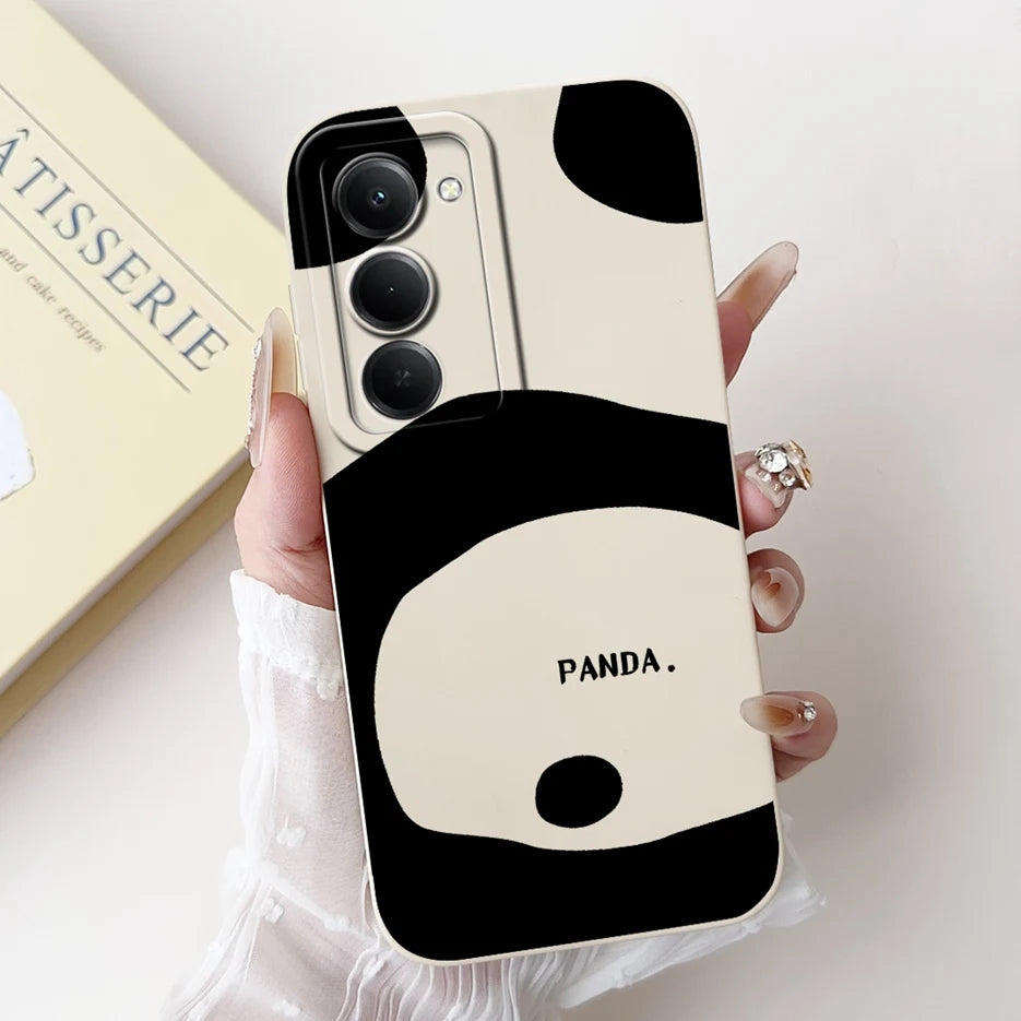 Capa para Xiaomi Redmi 15 4G e 5G | Panda e Coelho | Silicone Flexível Antichoque | Proteção Premium para Celular